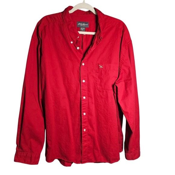 Eddie Bauer Other - Eddie Bauer Men's Red Button Down Shirt XXL 100% Cotton